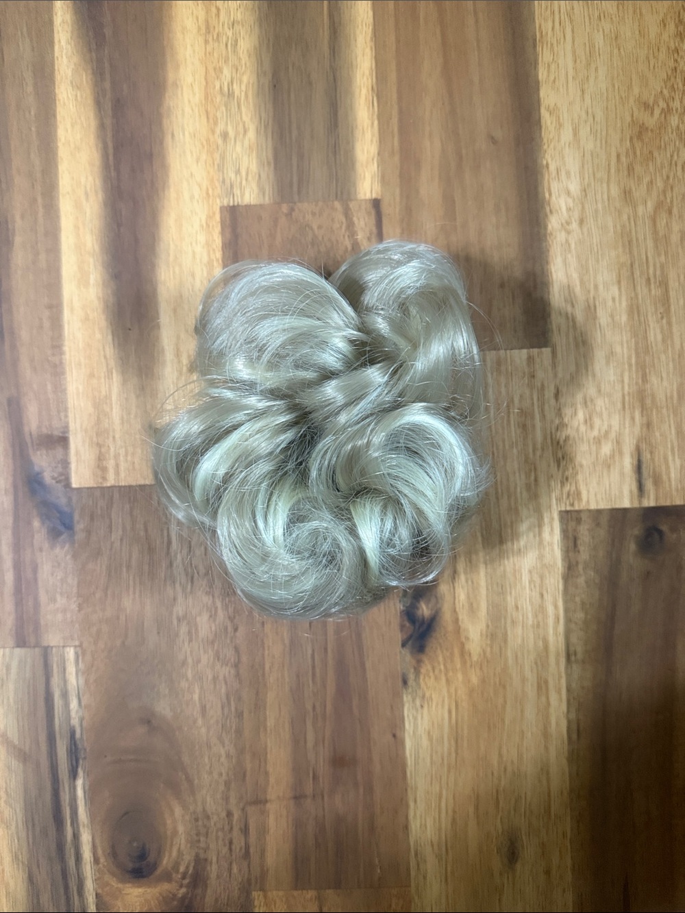 2/$15. Synthetic Blonde Messy Bun Scrunchie - Sleek Pull-On Updo